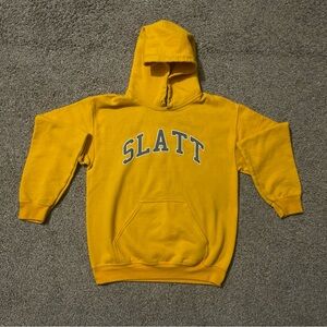 Gildan Mustard Yellow Hoodie with SLATT Print